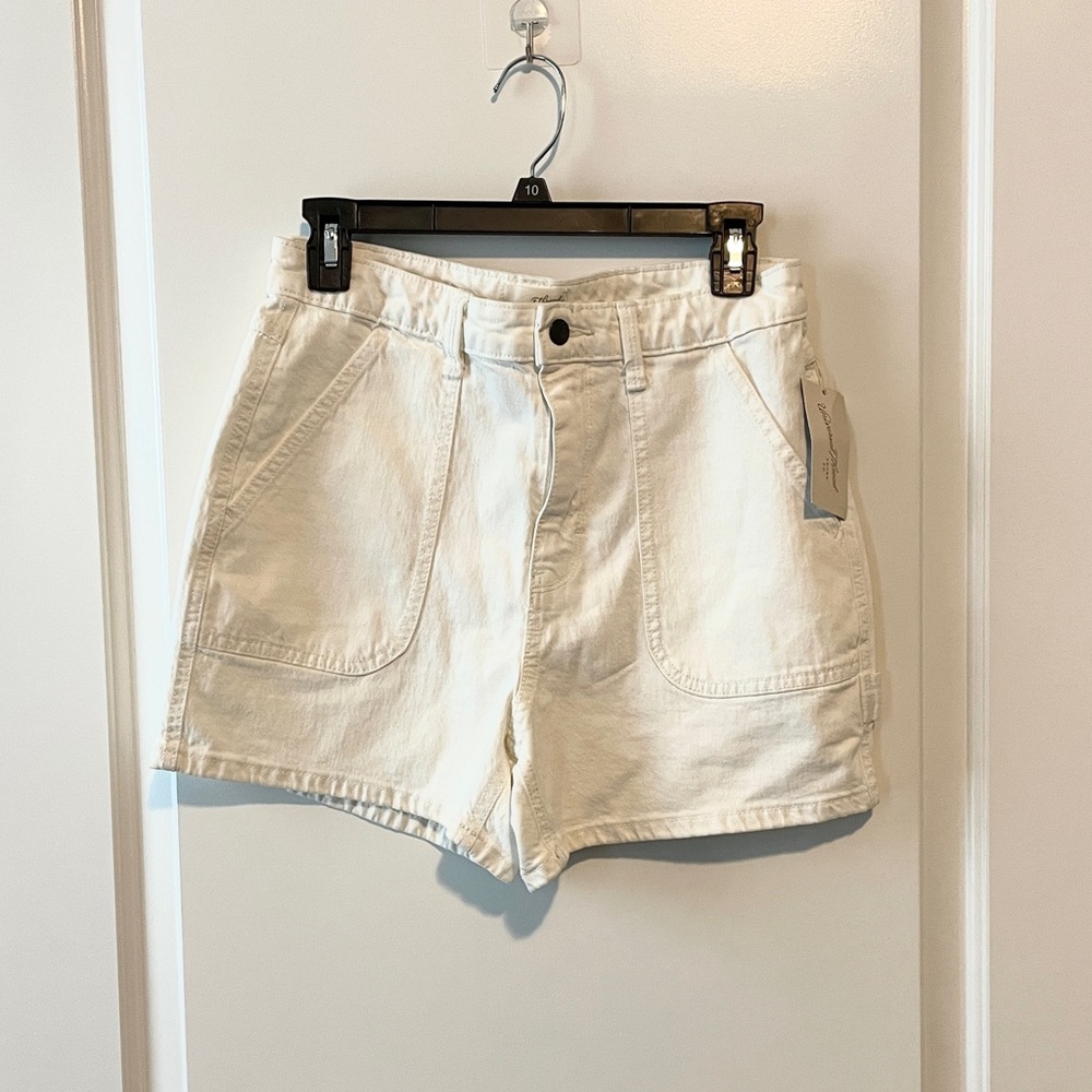 Universal Thread High Waist Cream Utility Shorts